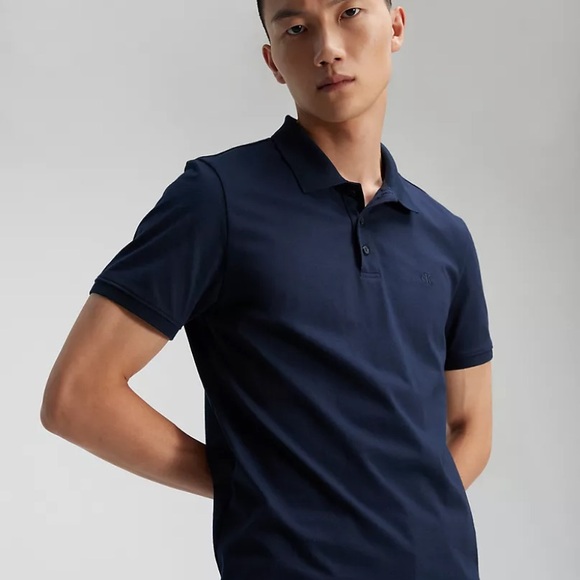 🆕 Calvin Klein Classic Fit Smooth Cotton Short Sleeve Polo • Men’s Size Large - Picture 4 of 7